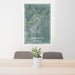 24x36 Arlington Washington Map Print Portrait Orientation in Afternoon Style Behind 2 Chairs Table and Potted Plant
