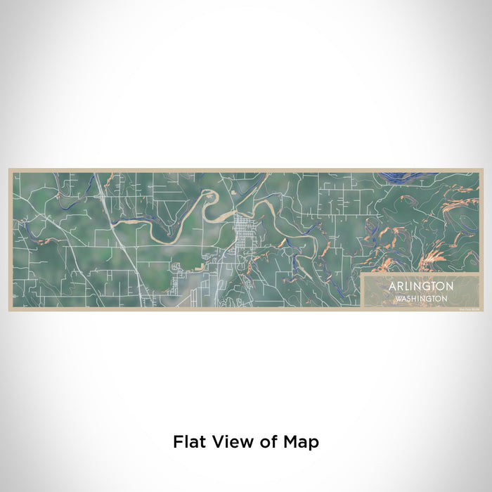 Flat View of Map Custom Arlington Washington Map Enamel Mug in Afternoon