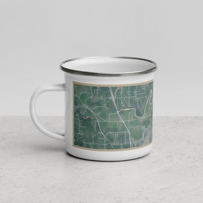 Left View Custom Arlington Washington Map Enamel Mug in Afternoon