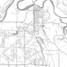 Arlington Washington Map Print in Classic Style Zoomed In Close Up Showing Details
