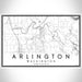 Arlington Washington Map Print Landscape Orientation in Classic Style With Shaded Background
