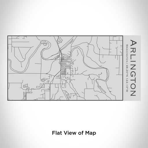Rendered View of Arlington Washington Map Engraving on 17oz Stainless Steel Insulated Cola Bottle