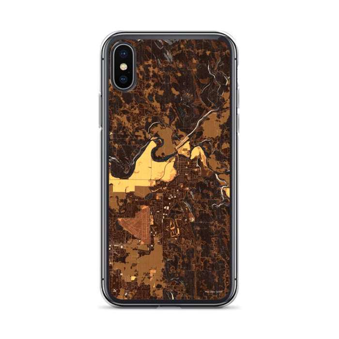 Custom iPhone X/XS Arlington Washington Map Phone Case in Ember