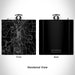 Rendered View of Arlington Washington Map Engraving on 6oz Stainless Steel Flask in Black