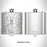 Rendered View of Arlington Washington Map Engraving on 6oz Stainless Steel Flask
