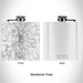 Rendered View of Arlington Washington Map Engraving on 6oz Stainless Steel Flask in White