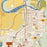 Arlington Washington Map Print in Woodblock Style Zoomed In Close Up Showing Details