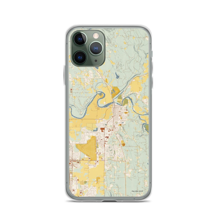 Custom iPhone 11 Pro Arlington Washington Map Phone Case in Woodblock