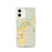 Custom iPhone 12 Arlington Washington Map Phone Case in Woodblock