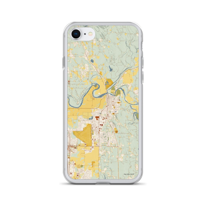 Custom iPhone SE Arlington Washington Map Phone Case in Woodblock