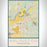 Arlington Washington Map Print Portrait Orientation in Woodblock Style With Shaded Background