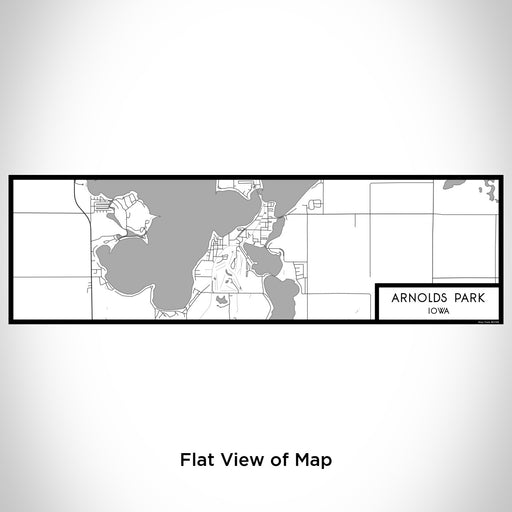 Flat View of Map Custom Arnolds Park Iowa Map Enamel Mug in Classic