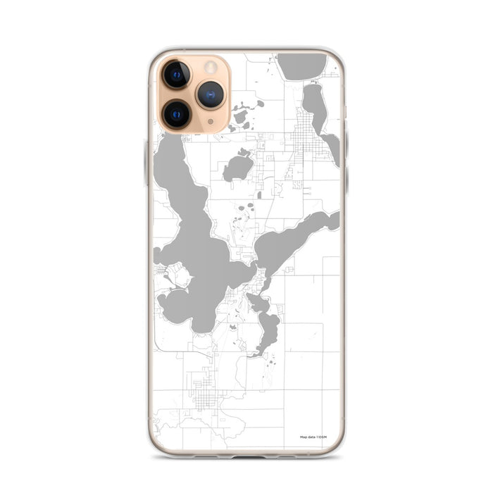 Custom iPhone 11 Pro Max Arnolds Park Iowa Map Phone Case in Classic
