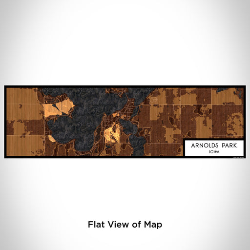 Flat View of Map Custom Arnolds Park Iowa Map Enamel Mug in Ember
