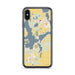 Custom iPhone X/XS Arnolds Park Iowa Map Phone Case in Woodblock