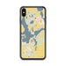 Custom iPhone XS Max Arnolds Park Iowa Map Phone Case in Woodblock