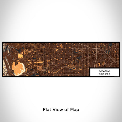 Flat View of Map Custom Arvada Colorado Map Enamel Mug in Ember