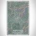 Asheville North Carolina Map Print Portrait Orientation in Afternoon Style With Shaded Background