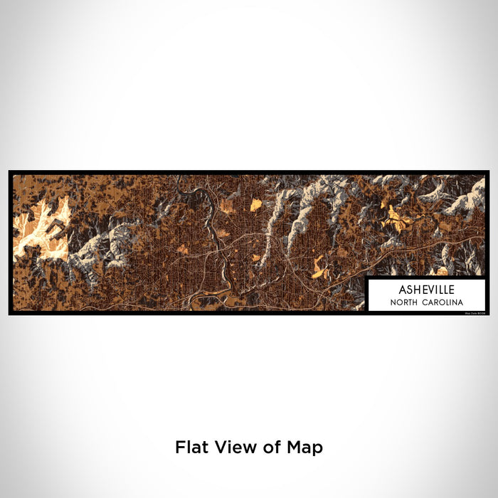 Flat View of Map Custom Asheville North Carolina Map Enamel Mug in Ember