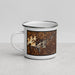 Left View Custom Asheville North Carolina Map Enamel Mug in Ember