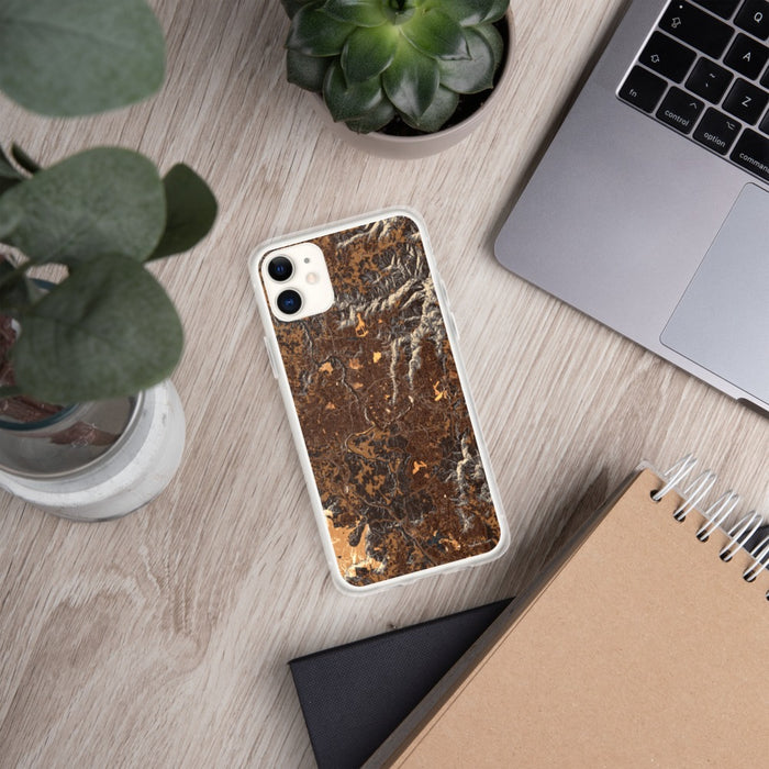 Custom Asheville North Carolina Map Phone Case in Ember