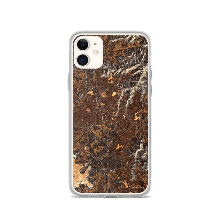 Custom Asheville North Carolina Map Phone Case in Ember