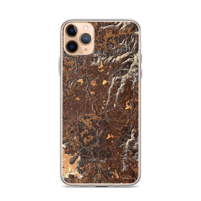Custom Asheville North Carolina Map Phone Case in Ember