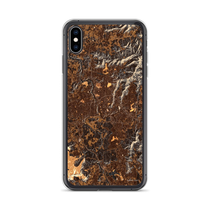 Custom Asheville North Carolina Map Phone Case in Ember