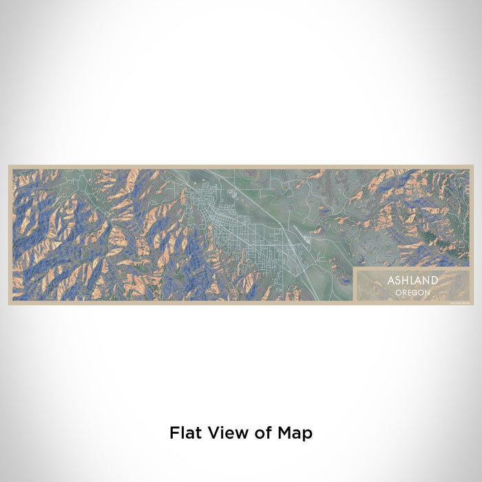 Flat View of Map Custom Ashland Oregon Map Enamel Mug in Afternoon