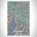 Ashland Oregon Map Print Portrait Orientation in Afternoon Style With Shaded Background