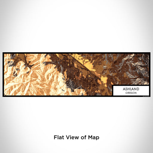 Flat View of Map Custom Ashland Oregon Map Enamel Mug in Ember