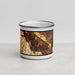 Front View Custom Ashland Oregon Map Enamel Mug in Ember