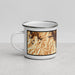 Left View Custom Ashland Oregon Map Enamel Mug in Ember