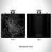 Rendered View of Ashland Oregon Map Engraving on 6oz Stainless Steel Flask in Black