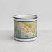 Front View Custom Ashland Oregon Map Enamel Mug in Woodblock