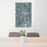 24x36 Ashland Virginia Map Print Portrait Orientation in Afternoon Style Behind 2 Chairs Table and Potted Plant
