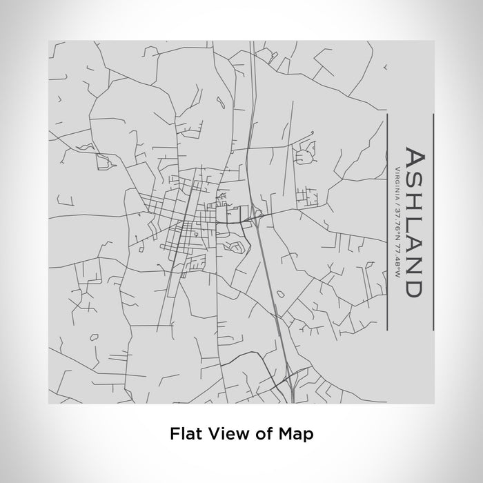 Rendered View of Ashland Virginia Map Engraving on 17oz Stainless Steel Insulated Tumbler