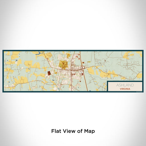 Flat View of Map Custom Ashland Virginia Map Enamel Mug in Woodblock