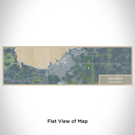 Flat View of Map Custom Ashland Wisconsin Map Enamel Mug in Afternoon