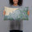 Person holding 20x12 Custom Ashland Wisconsin Map Throw Pillow in Afternoon