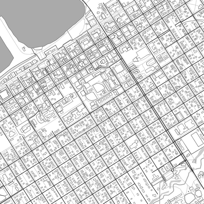 Ashland Wisconsin Map Print in Classic Style Zoomed In Close Up Showing Details