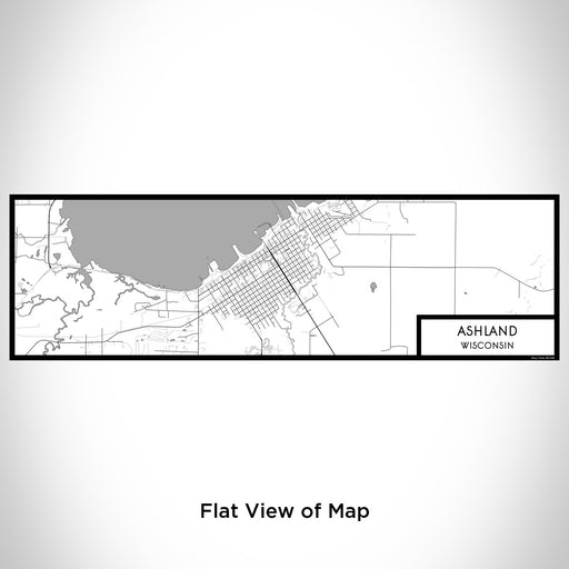 Flat View of Map Custom Ashland Wisconsin Map Enamel Mug in Classic