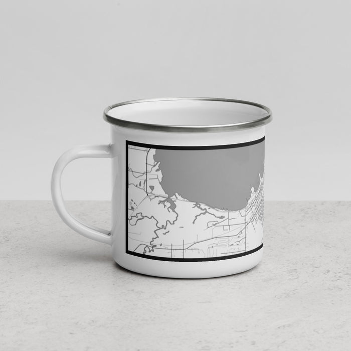 Left View Custom Ashland Wisconsin Map Enamel Mug in Classic