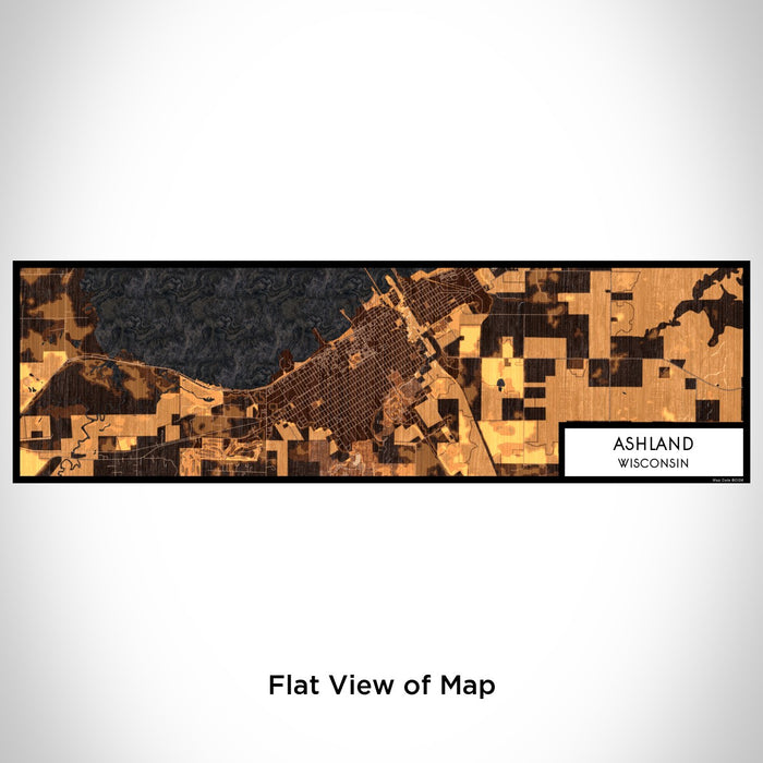 Flat View of Map Custom Ashland Wisconsin Map Enamel Mug in Ember
