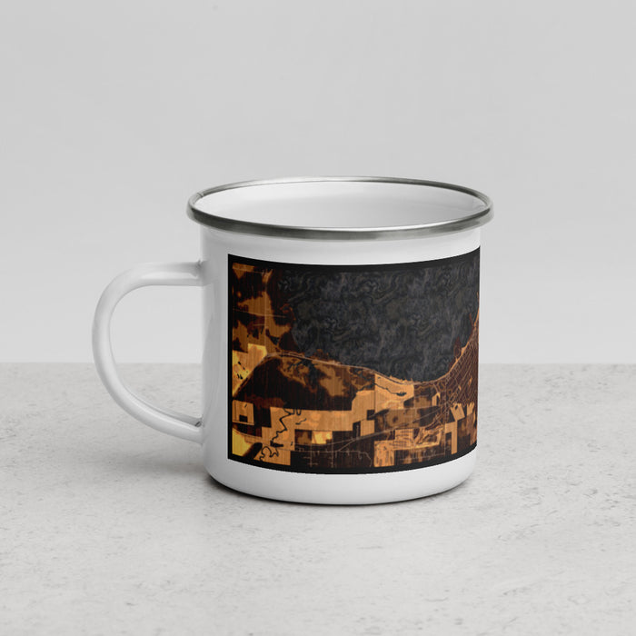 Left View Custom Ashland Wisconsin Map Enamel Mug in Ember