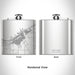 Rendered View of Ashland Wisconsin Map Engraving on 6oz Stainless Steel Flask