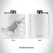 Rendered View of Ashland Wisconsin Map Engraving on 6oz Stainless Steel Flask in White