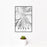 12x18 Aspen Colorado Map Print Portrait Orientation in Classic Style With Small Cactus Plant in White Planter