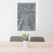 24x36 Aspen Colorado Map Print Portrait Orientation in Afternoon Style Behind 2 Chairs Table and Potted Plant