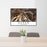 24x36 Aspen Colorado Map Print Lanscape Orientation in Ember Style Behind 2 Chairs Table and Potted Plant